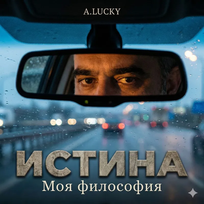 Обложка альбома «Истина»: глаза мужчины в зеркале заднего вида